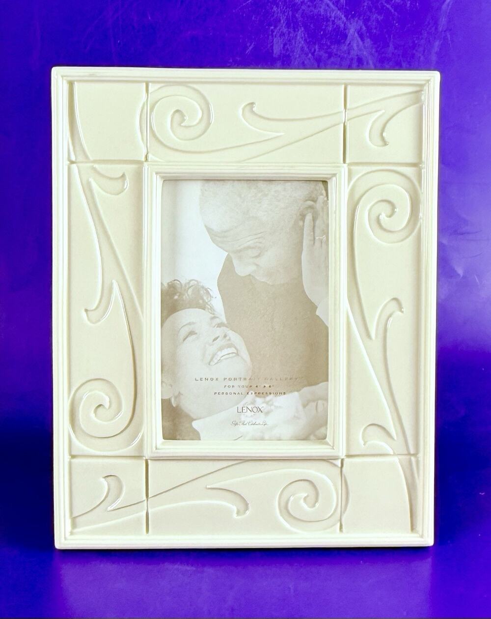 RARE Lenox Photo Frame 8x10" Ivory Wedding Gift Personal Expressions 4x6 Vintage